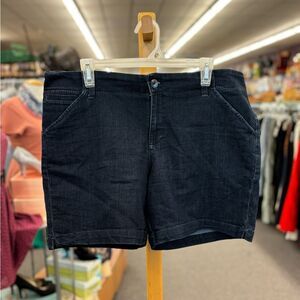 Lee ladies 16 med midrise fit blue denim shorts